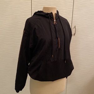 Black windbreaker hoodie